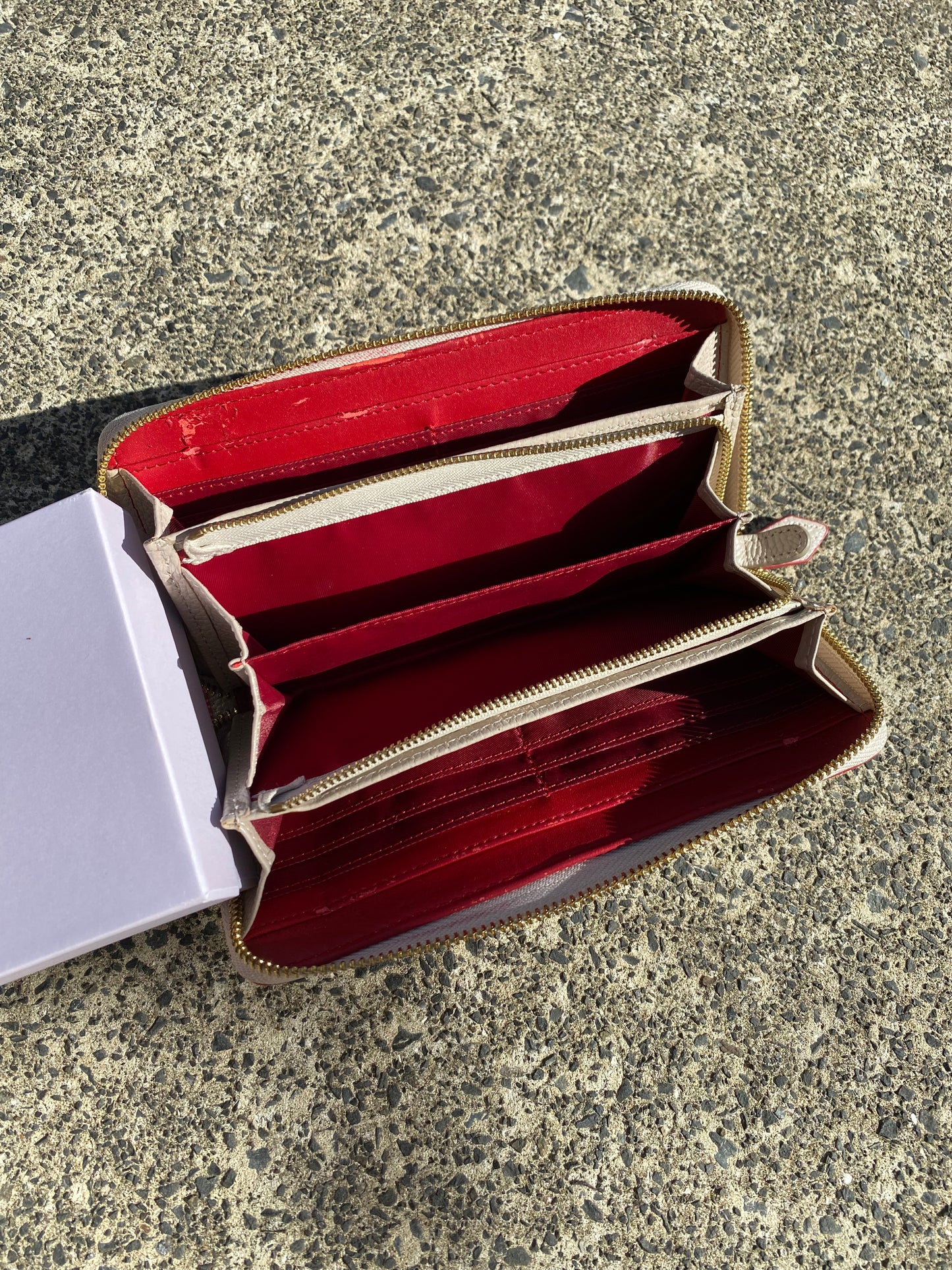 Vivienne Westwood White Wallet Red Interior