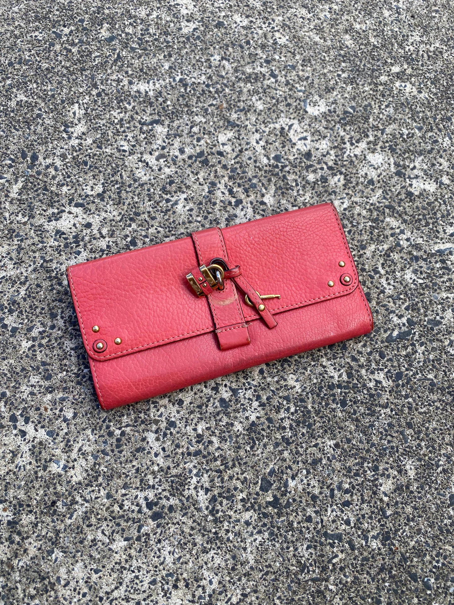 Chloe Red Paddington Long Wallet