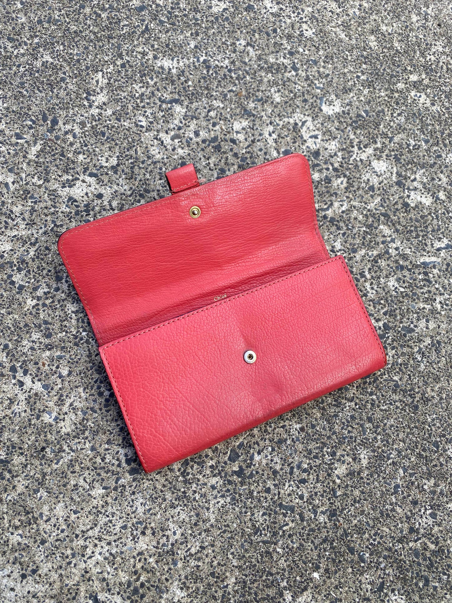 Chloe Red Paddington Long Wallet