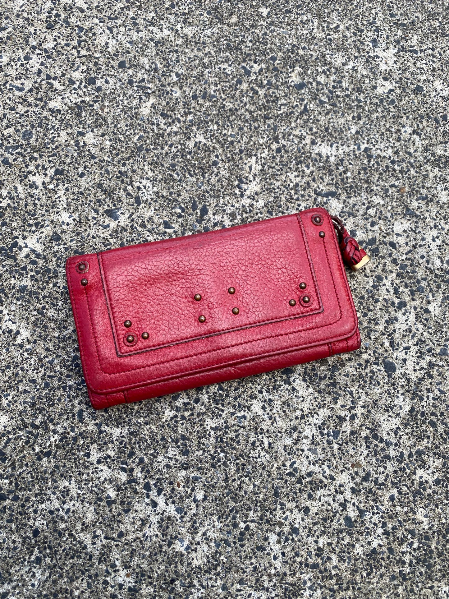 Chloe Paddington Red Bi-Fold Long Wallet