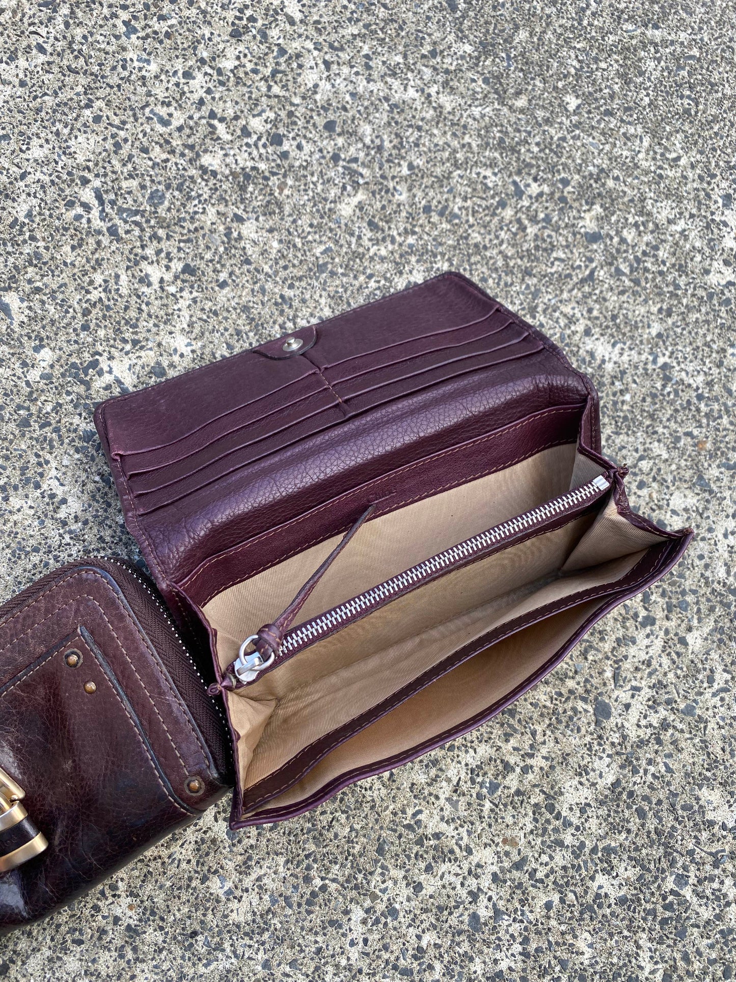 Chloe Paddington Purple Bi Fold Long Wallet