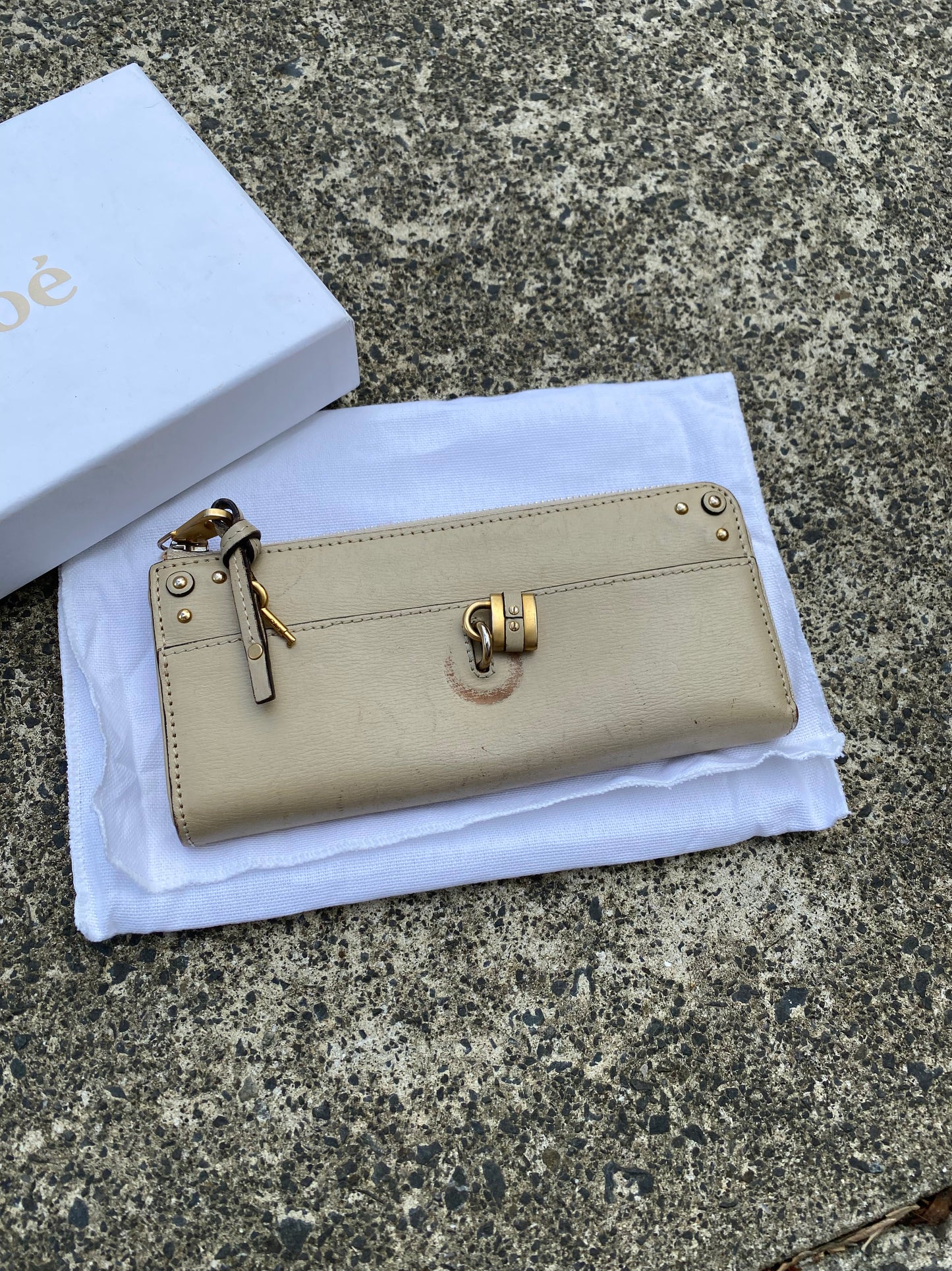 Chloe Paddington Long Wallet Light Cream