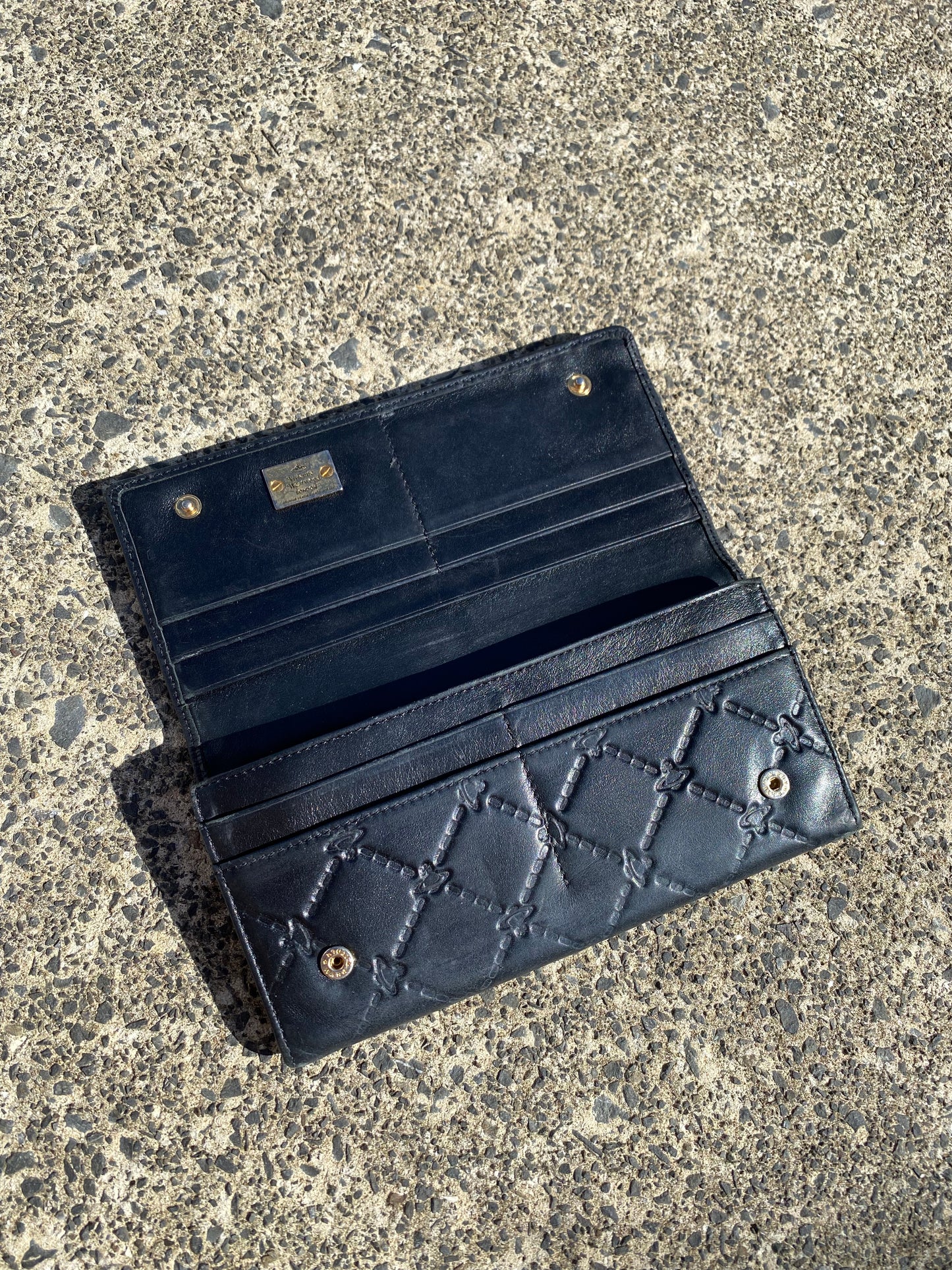 Vivienne Westwood Checkered Black Wallet