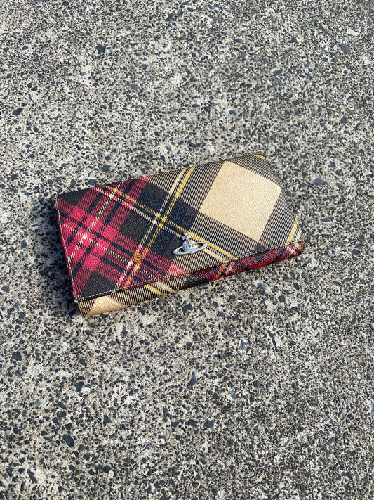 * Vivienne Westwood Tartan Style Orb Wallet