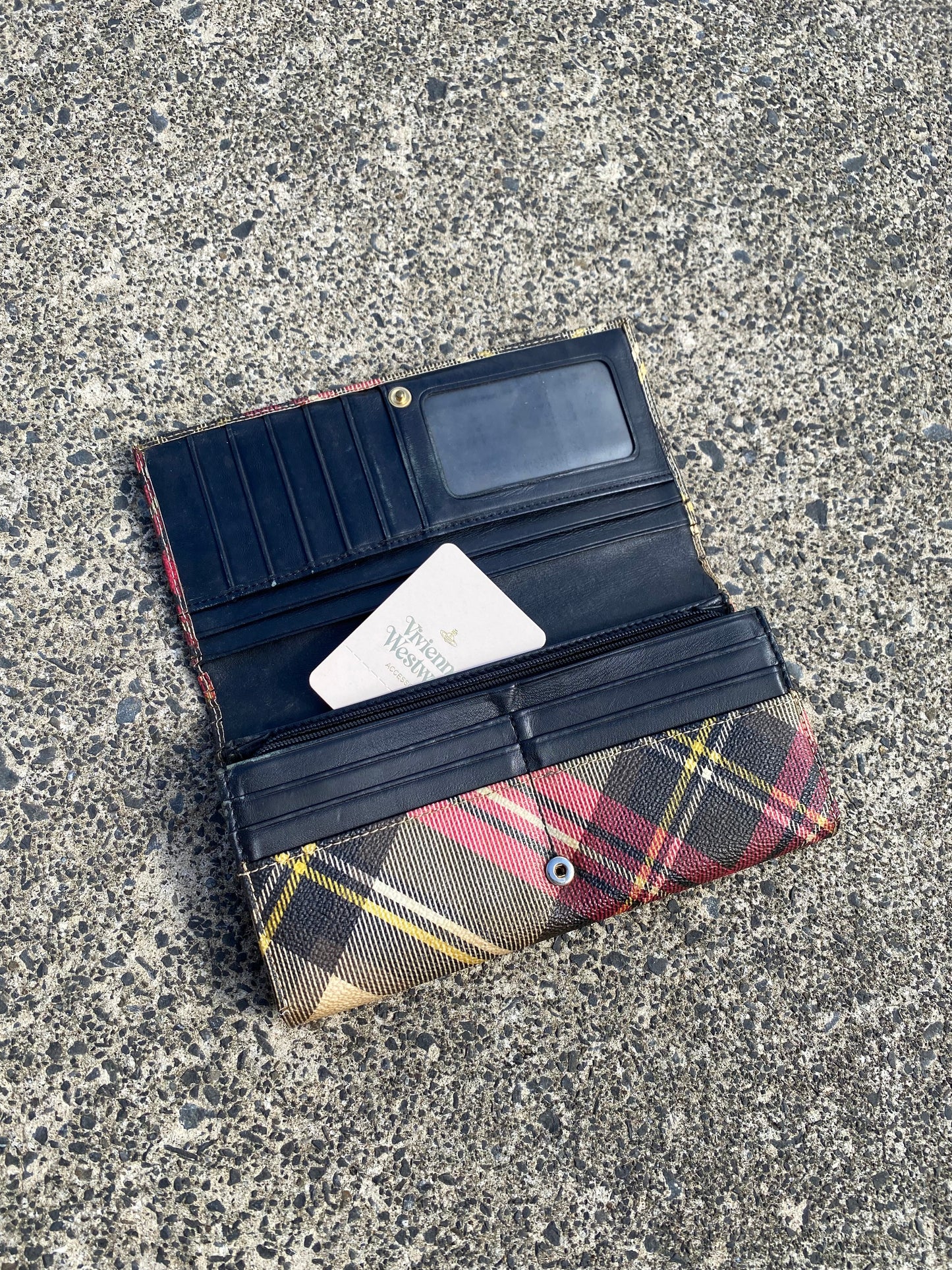 * Vivienne Westwood Tartan Style Orb Wallet