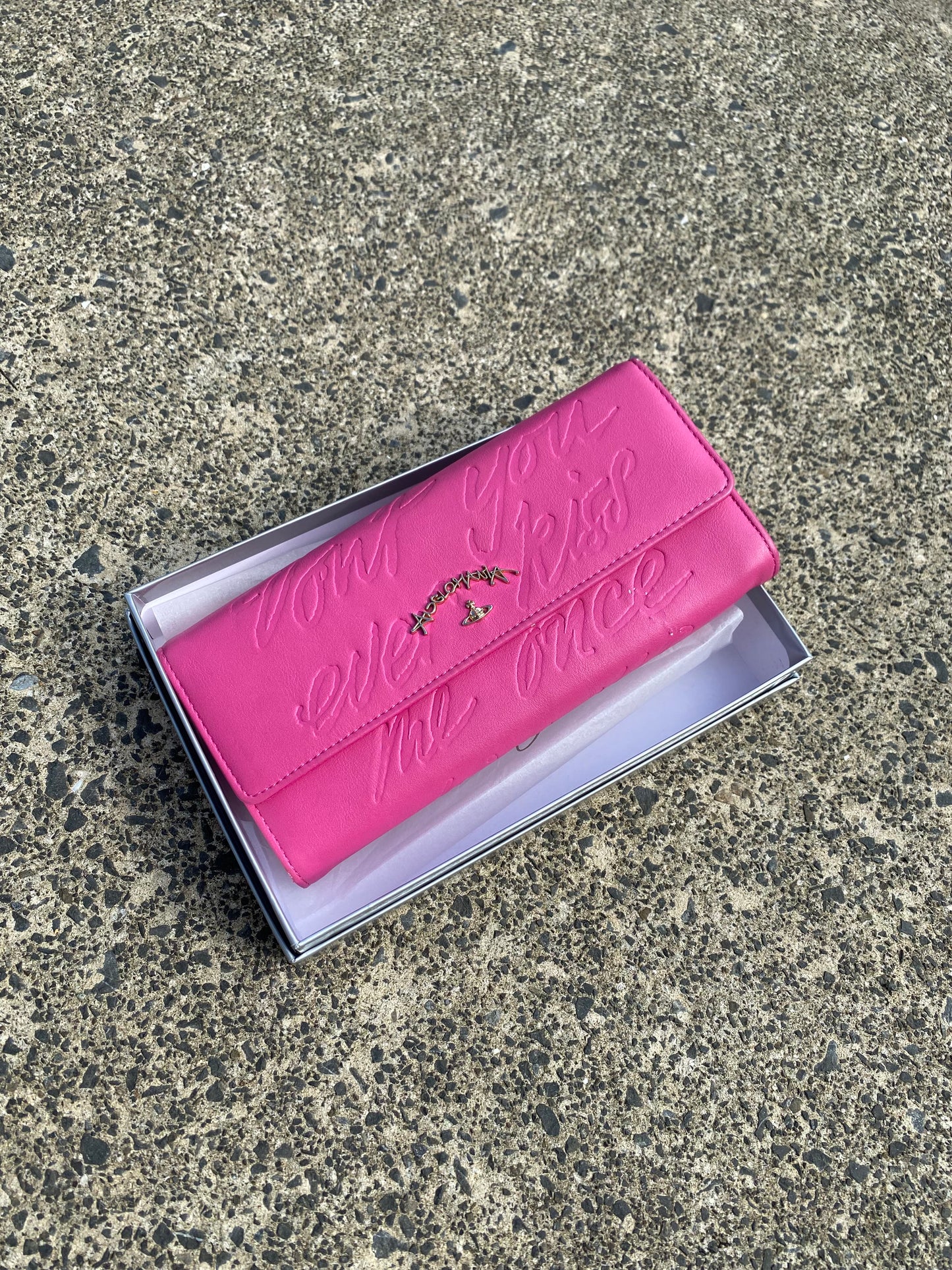 * Vivienne Westwood Pink Anglomania Collab Orb Wallet