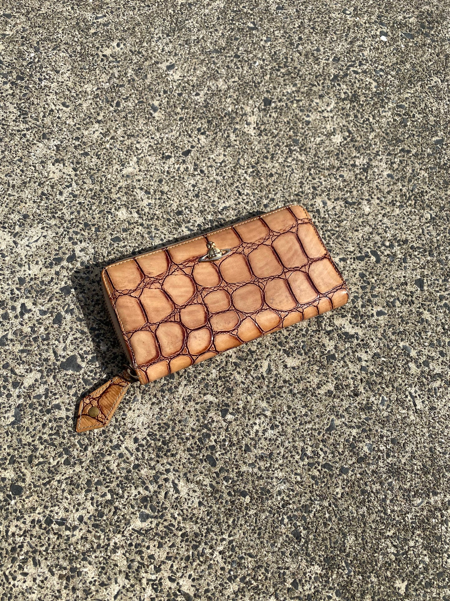 * Vivienne Westwood Croc Zip Orb Wallet