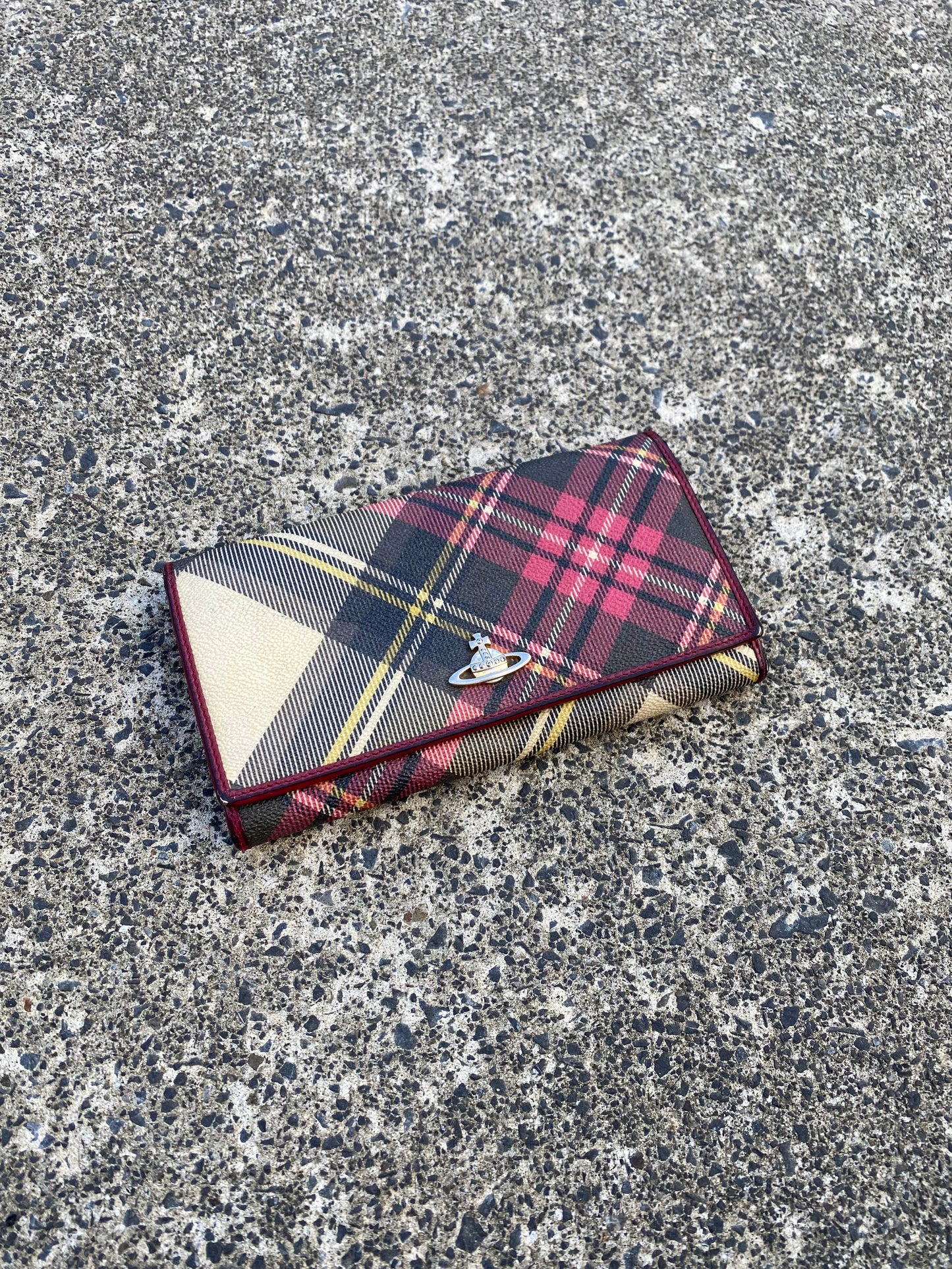 Vivienne Westwood Tartan Long Bi Fold Wallet