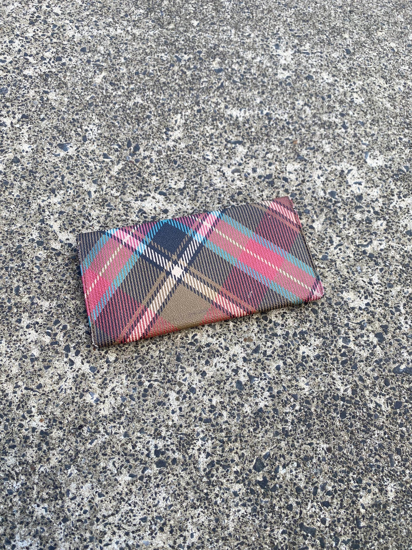 Vivienne Westwood Lizard Green Tartan Bi Fold Wallet