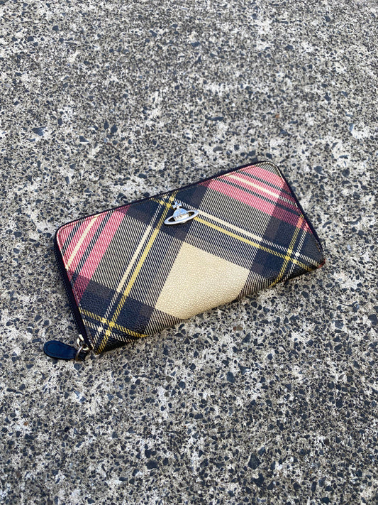 Vivienne Westwood Tartan Zipper Wallet