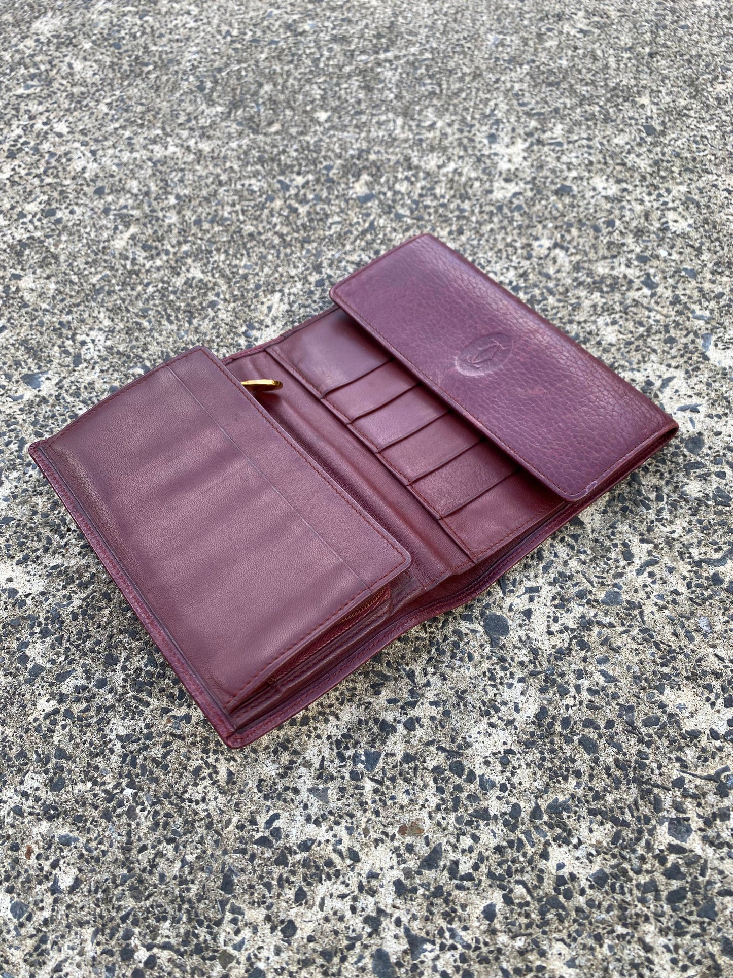 Cartier Must de Line Bi-Fold Wallet Leather Purse