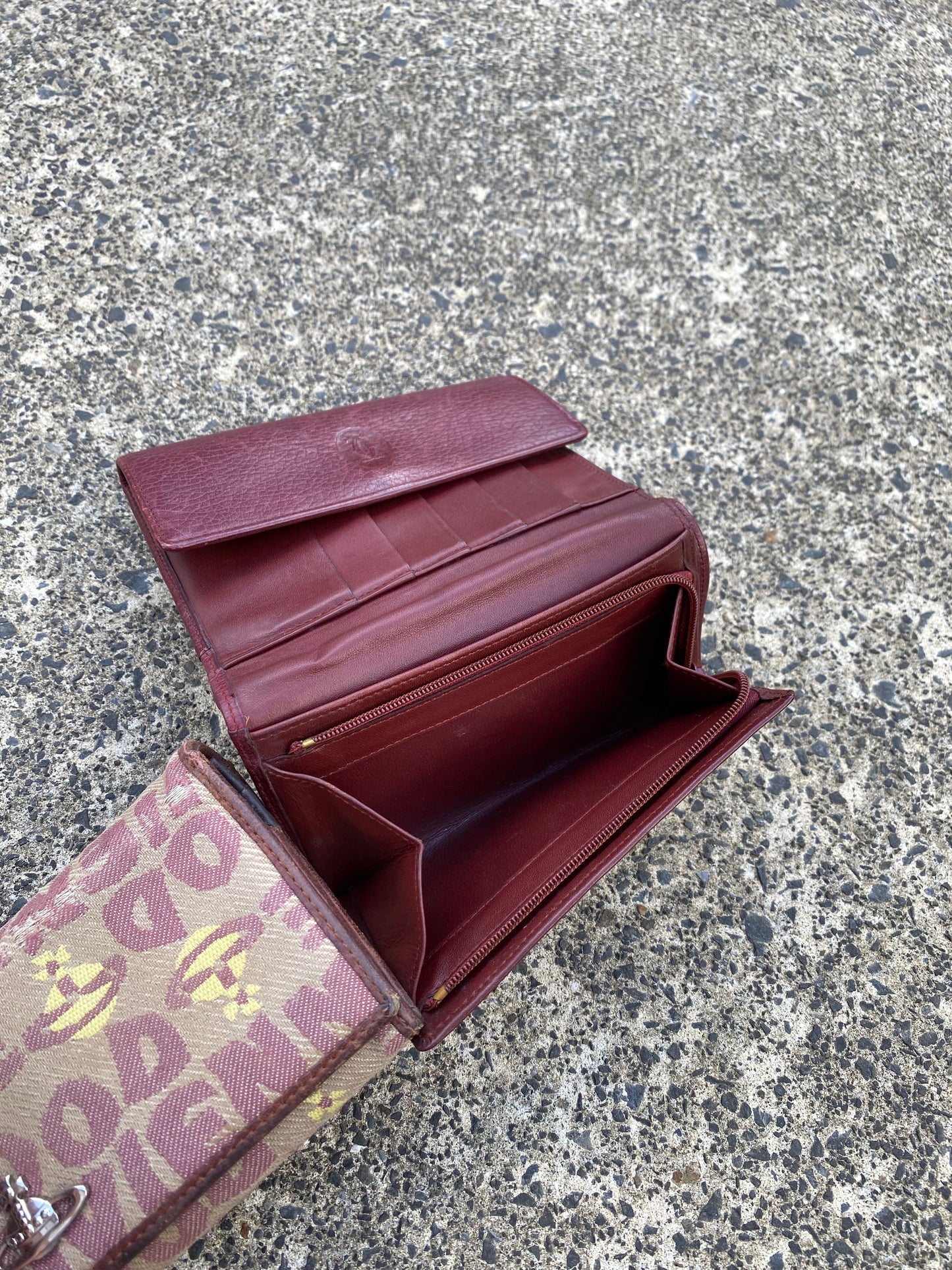 Cartier Must de Line Bi-Fold Wallet Leather Purse