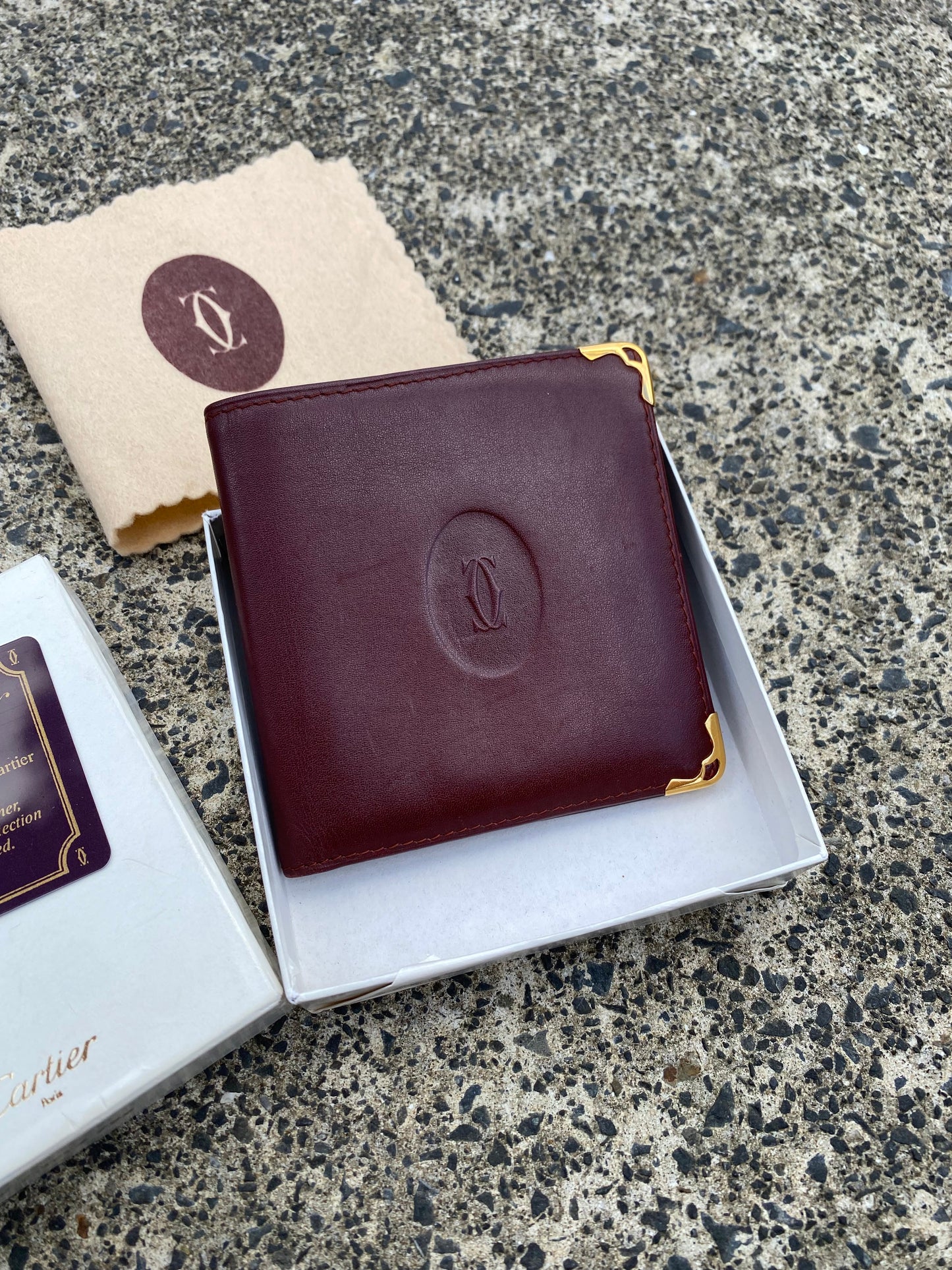 Cartier Bi Fold Wallet With Small Coin Pouch