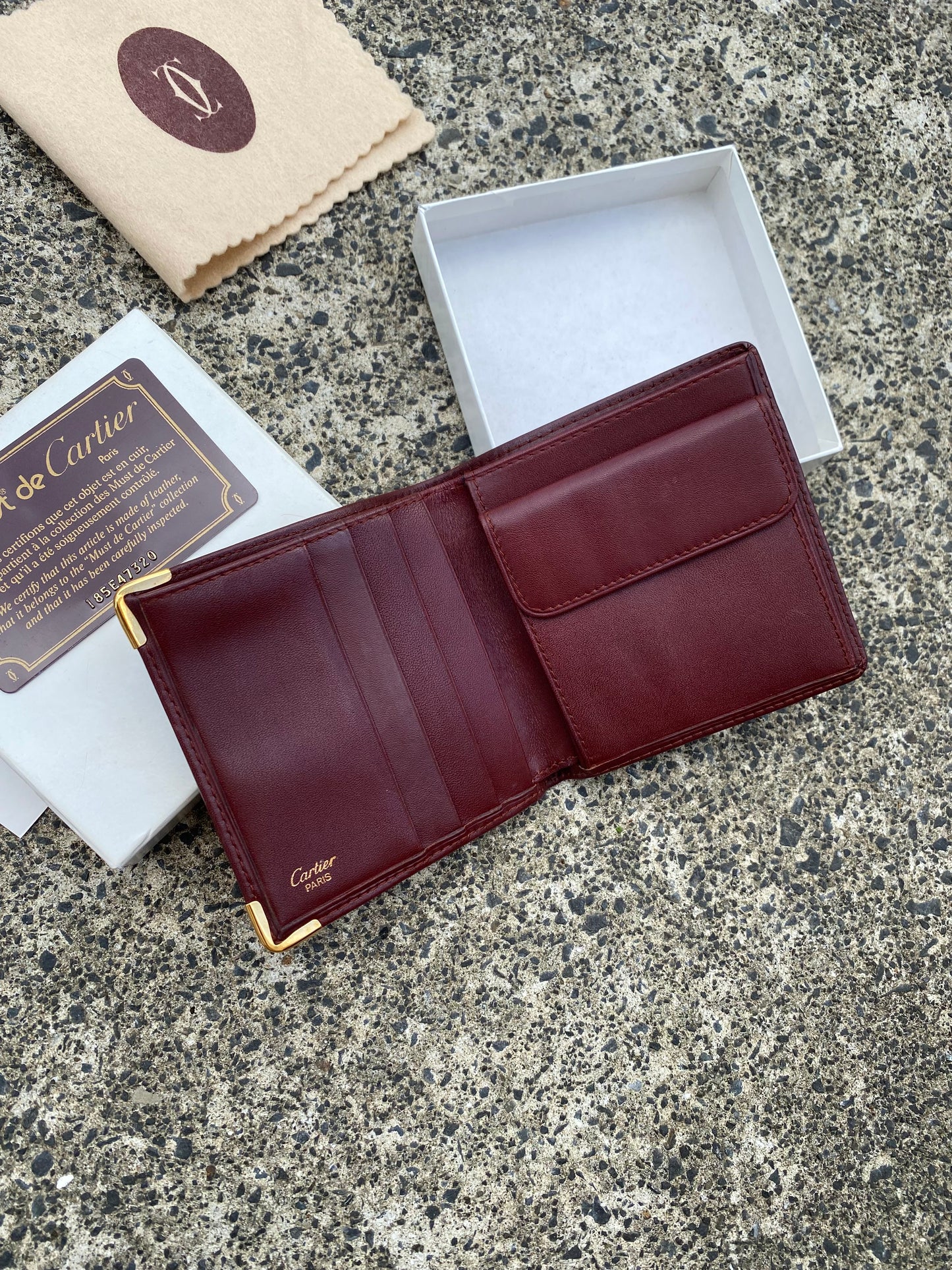 Cartier Bi Fold Wallet With Small Coin Pouch