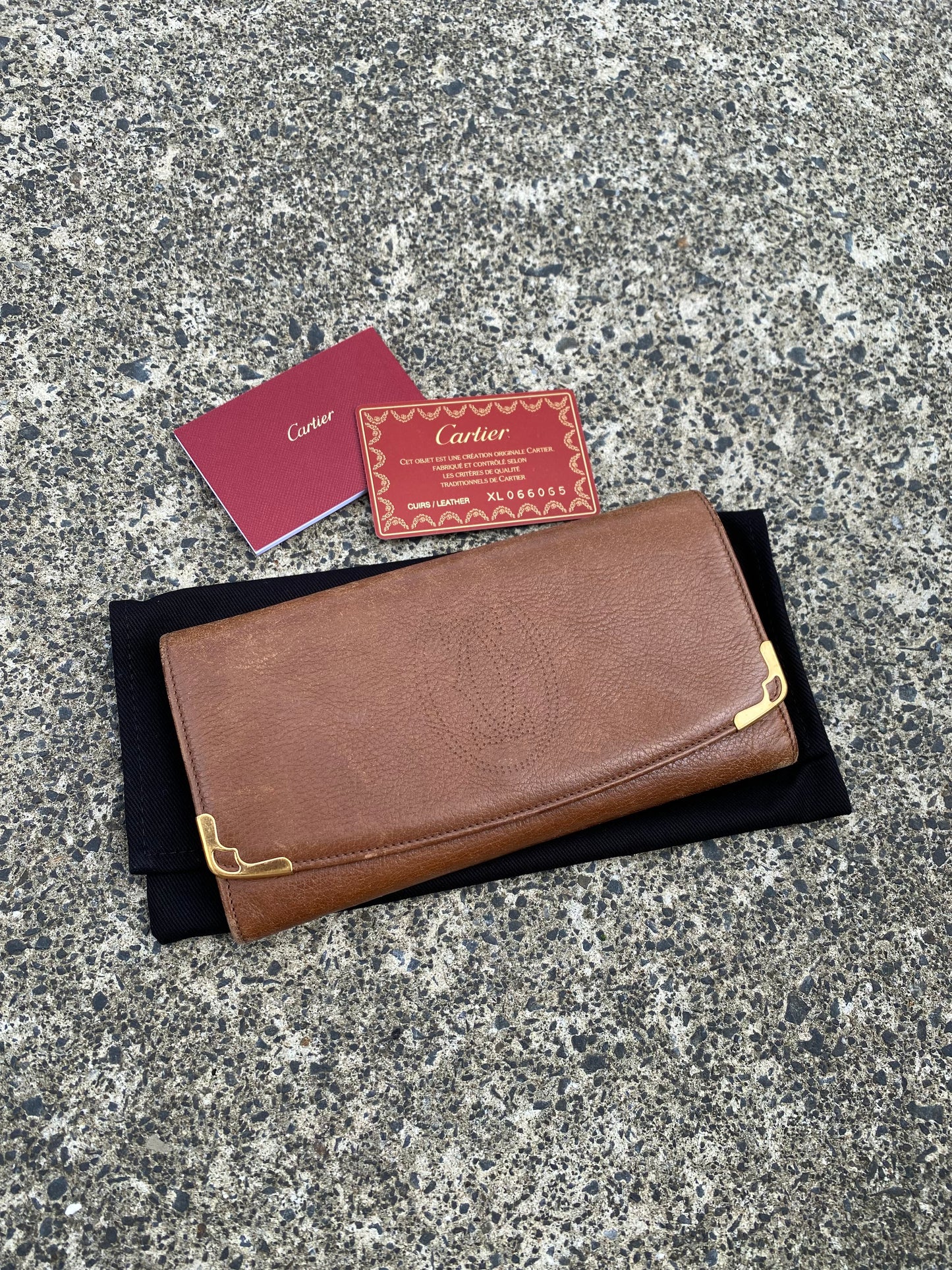 Cariter Marcello Long Wallet Brown