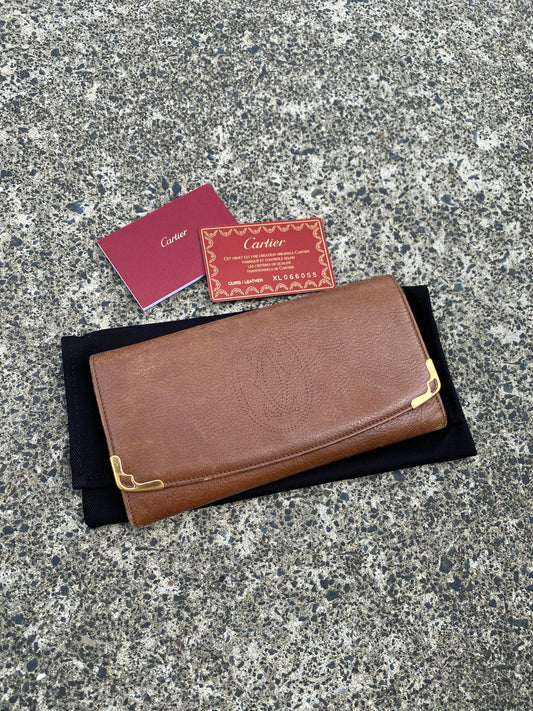 Cariter Marcello Long Wallet Brown