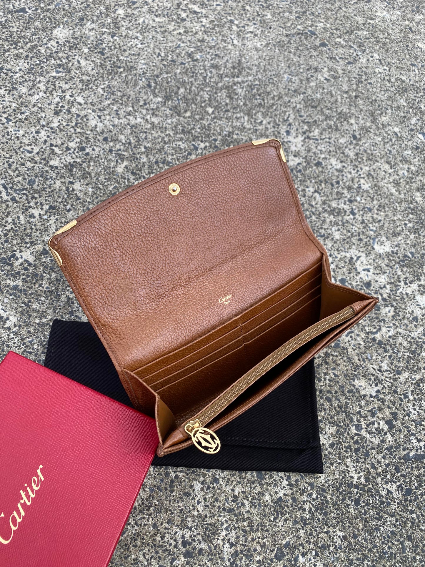 Cariter Marcello Long Wallet Brown