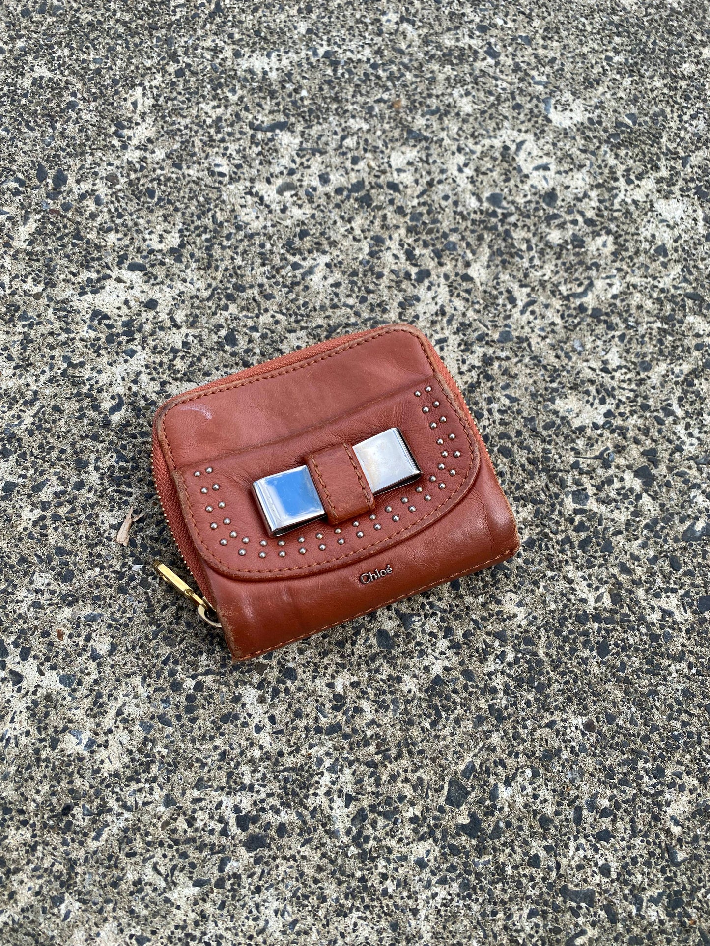 Chloe Bi-Fold Wallet Leather PNK Women's