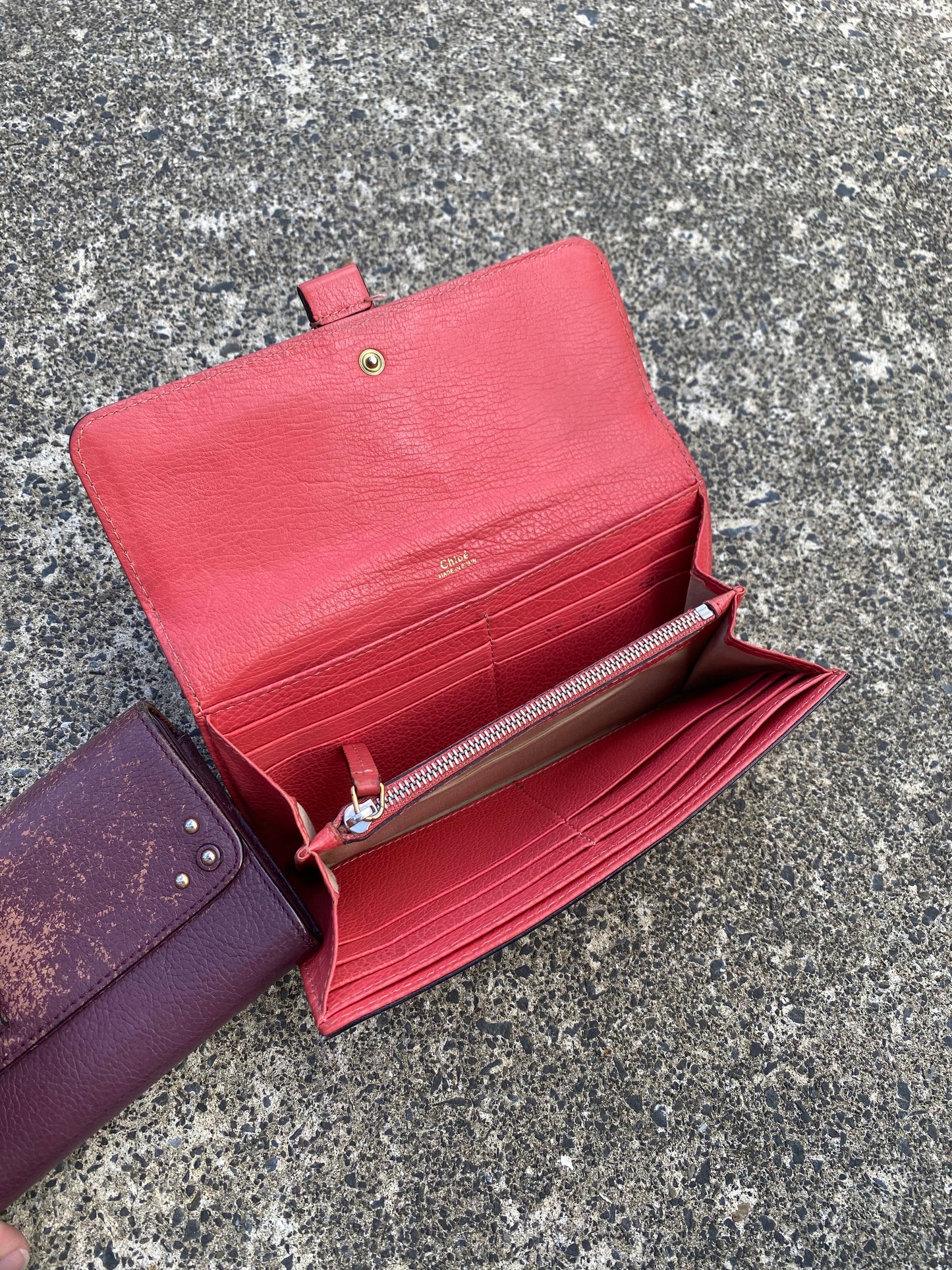Chloe Red Paddington Long Wallet