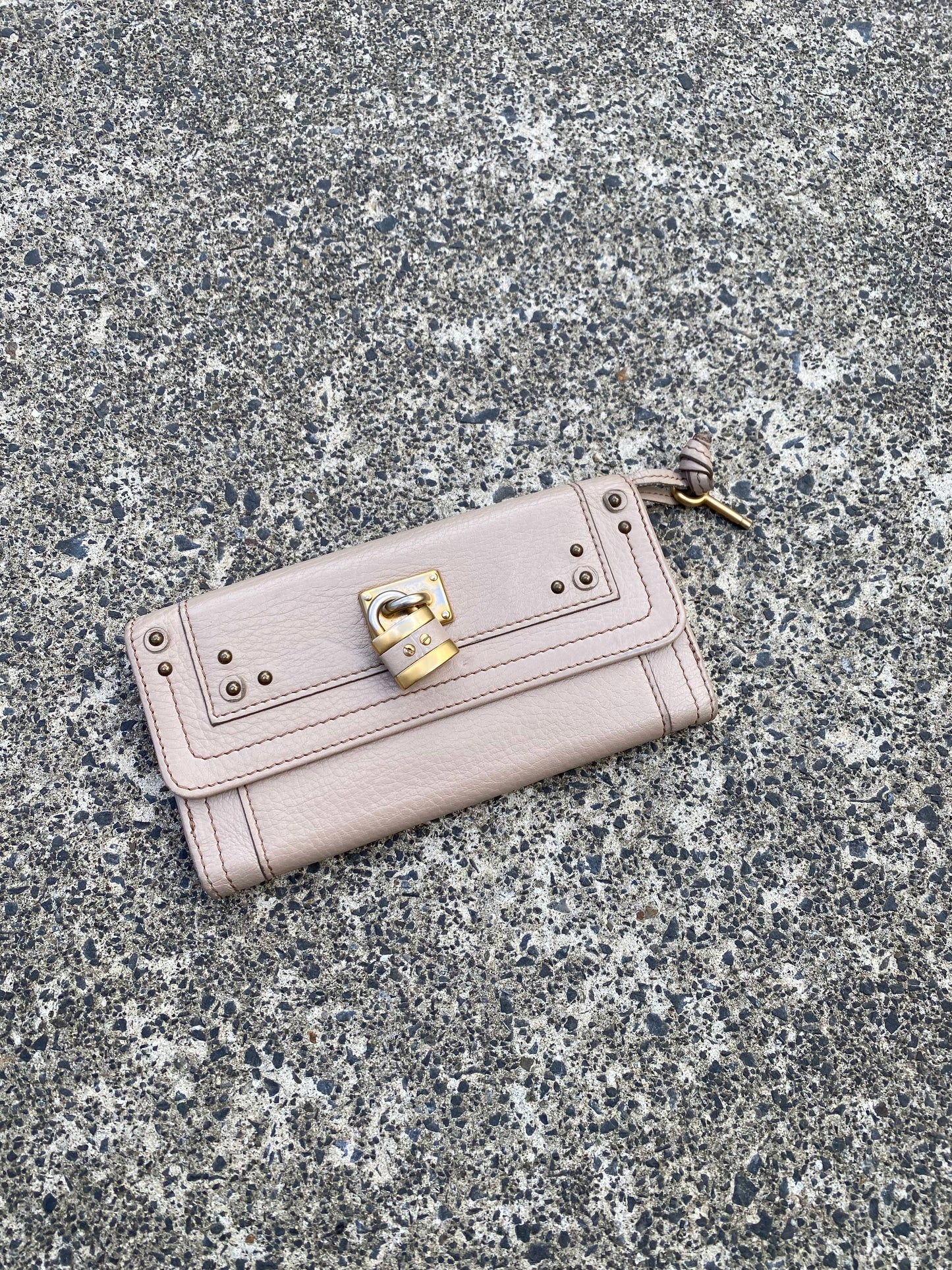 Chloe Paddington Cream Tri Fold Long Wallet