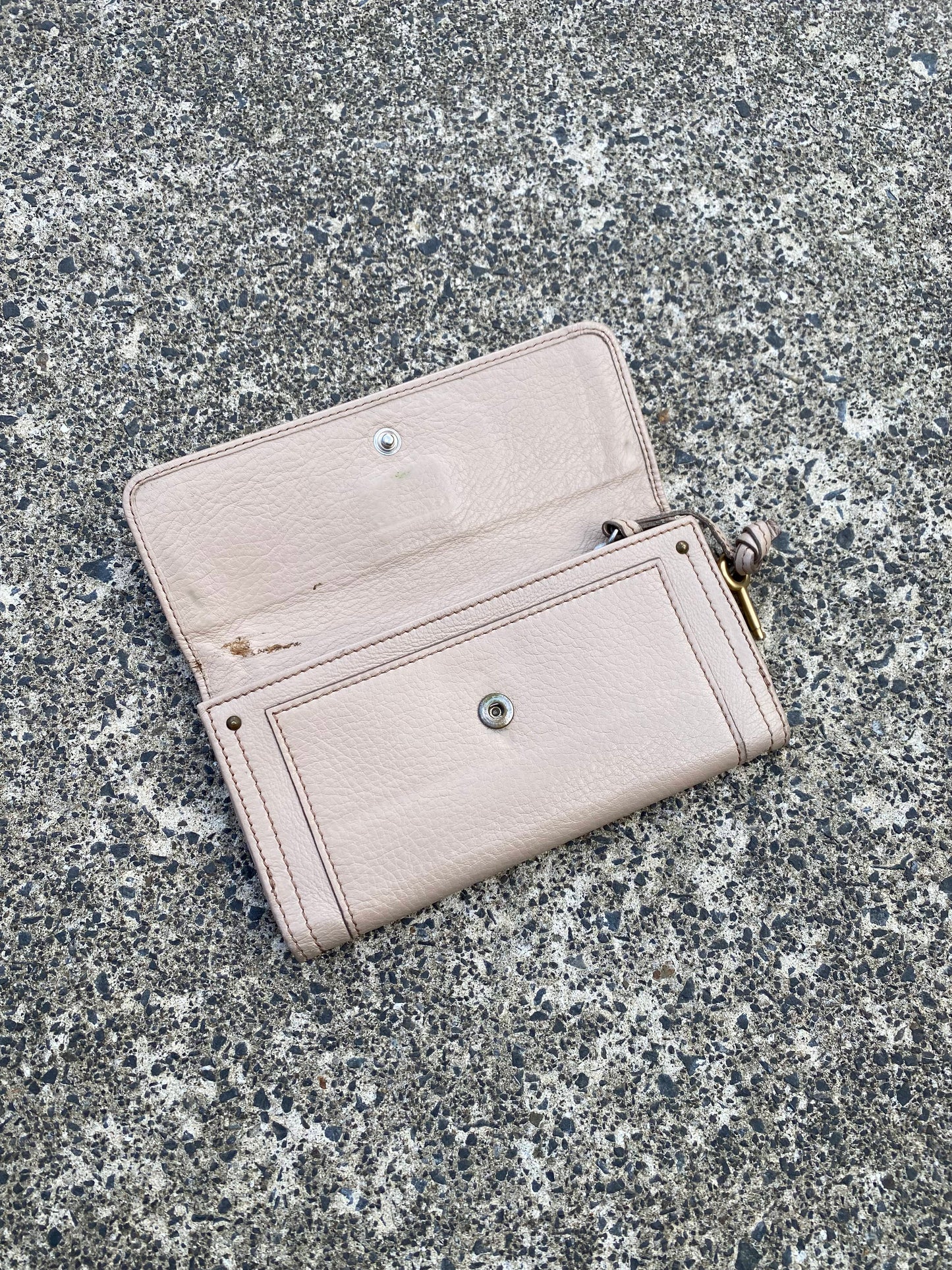 Chloe Paddington Cream Tri Fold Long Wallet