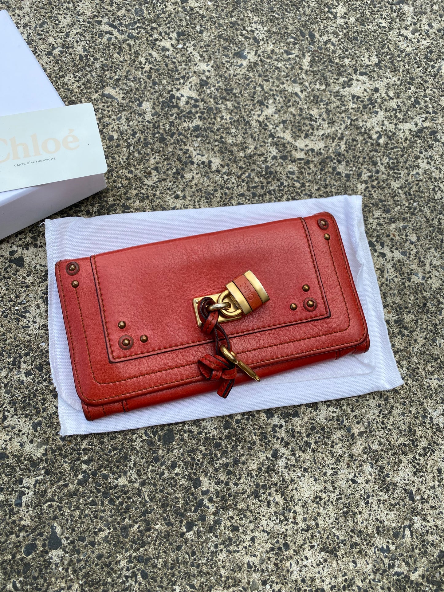 Chloe Paddington Long Wallet Red ( Rare )