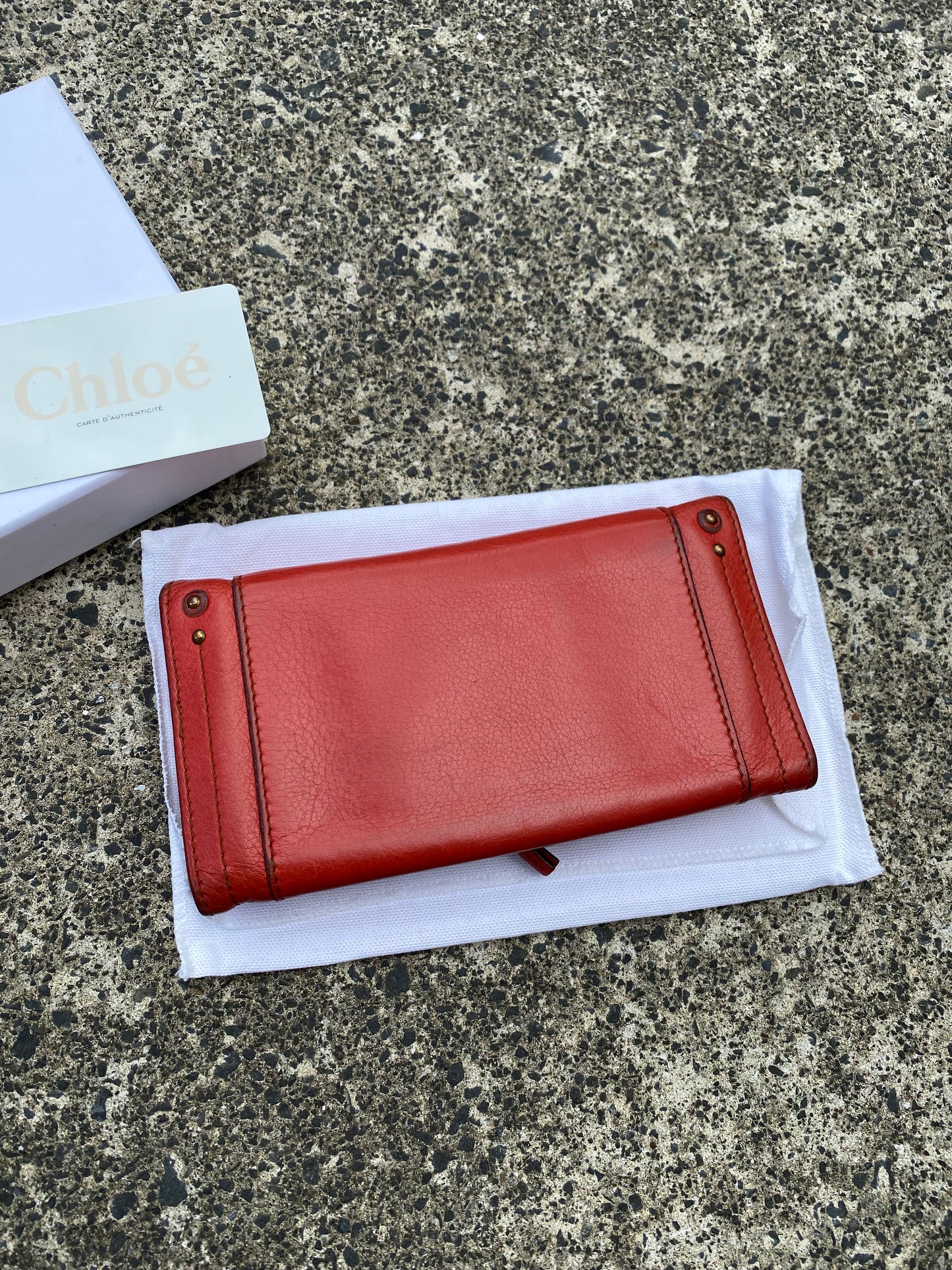 Chloe Paddington Long Wallet Red ( Rare )