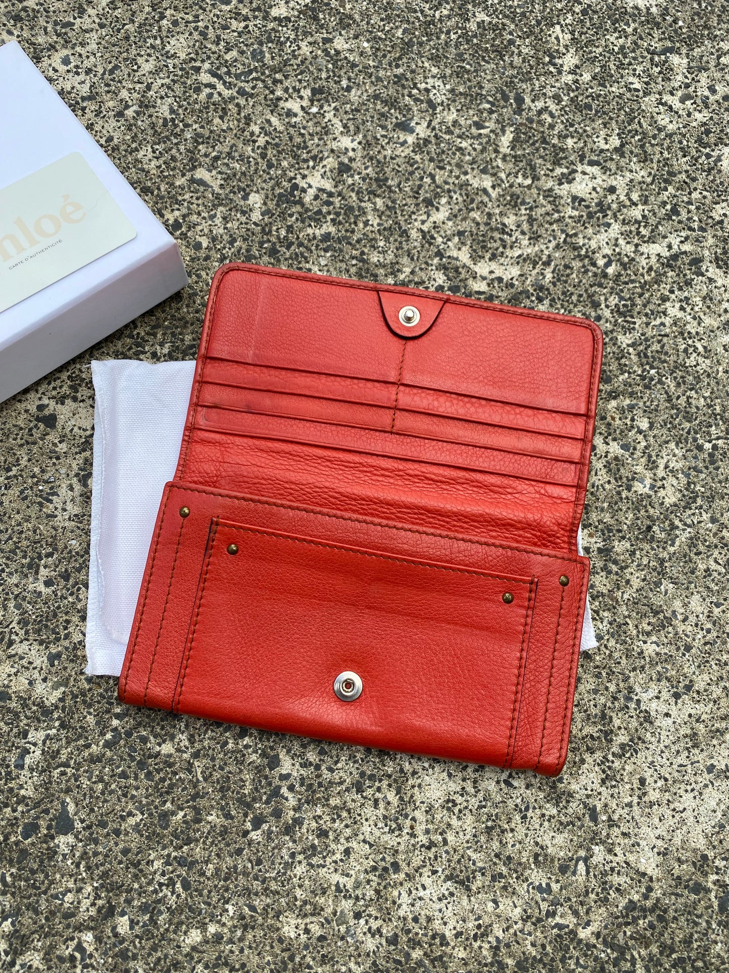 Chloe Paddington Long Wallet Red ( Rare )