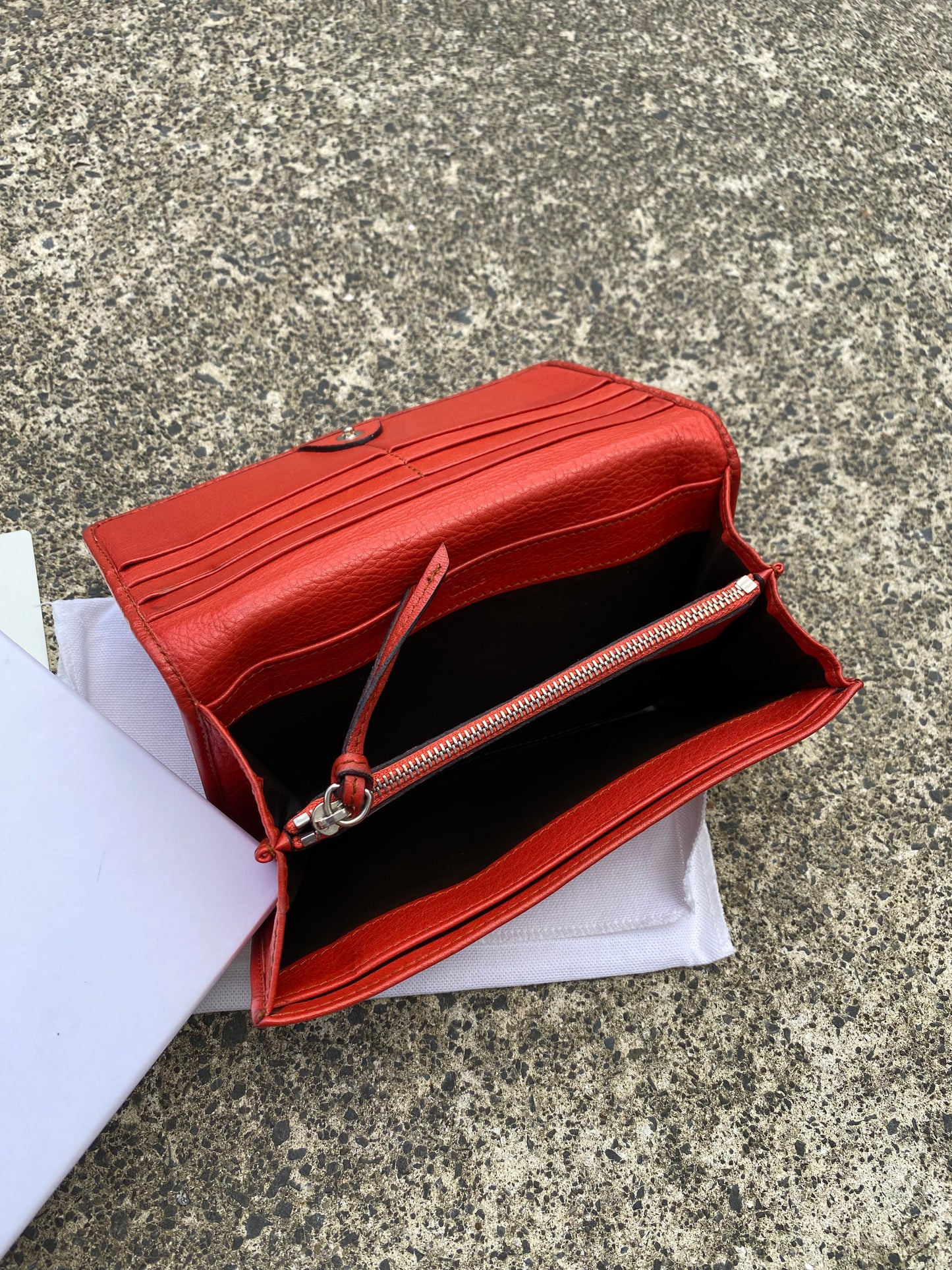 Chloe Paddington Long Wallet Red ( Rare )